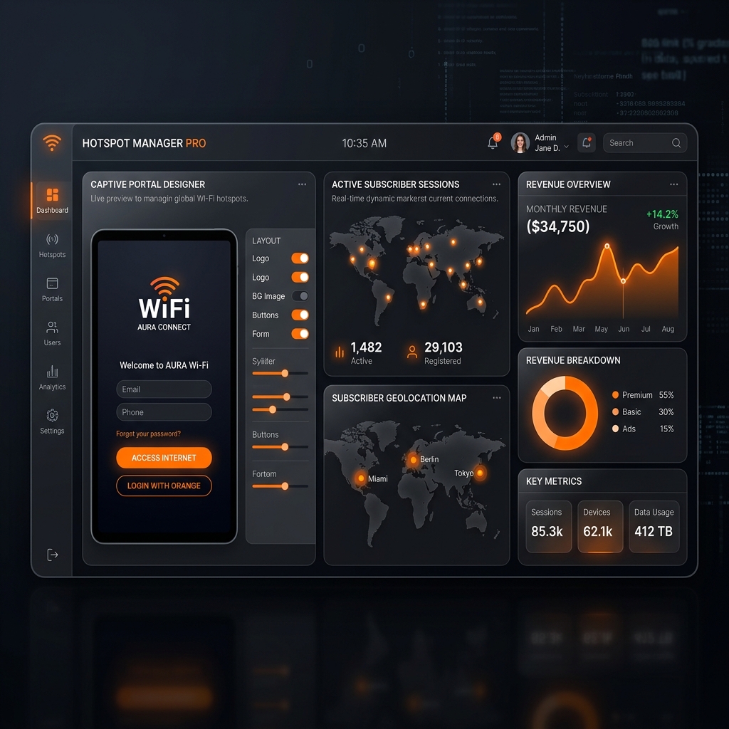 Hotspot Management Dashboard